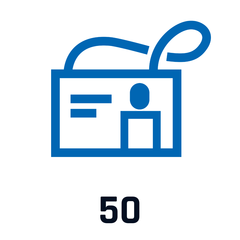 Icon: 50 Vertreter von Unternehmen vor Ort