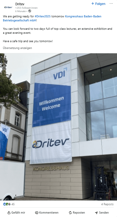 Post von der Dritev auf LinkedIn