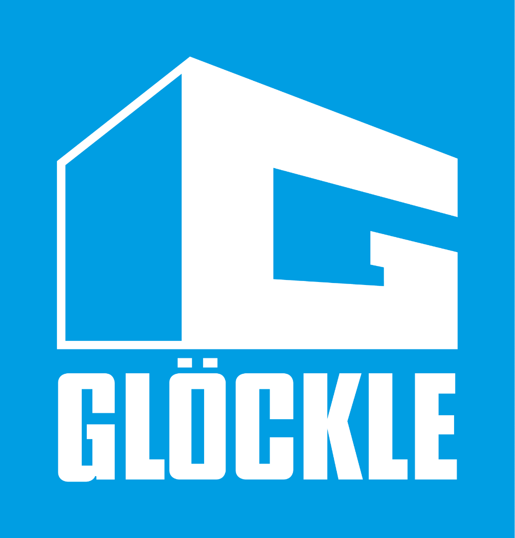 Logo mit stilisiertem weißen Buchstaben „G“ in einem blauen Quadrat und dem Schriftzug „GLÖCKLE“ darunter.